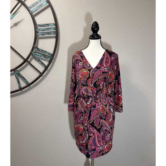 Trina Turk Dresses & Skirts - Trina Turk Dress Multicolor Paisley 3/4 Sleeve Size S NWOT